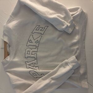 White Sweatshirt with PARKER Logo